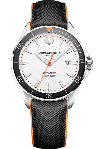 baume-mercier-clifton-club-automatic-watch-date-display-42-mm-steel-case-white-dial