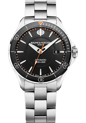 baume-mercier-clifton-club-automatic-watch-date-display-42-mm-steel-case-black-dial-steel-bracelet