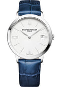 baume-mercier-classima-quartz-watch-date-display-36-5-mm-steel-case-white-dial-blue-calfskin-strap