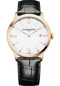 baume-mercier-classima-quartz-watch-date-display-40-mm-steel-pink-gold-plated-case-white-dial-black-calfskin-strap