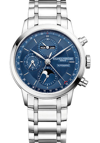 baume-mercier-classima-automatic-watch-chronograph-42-mm-steel-case-blue-dial-steel-bracelet