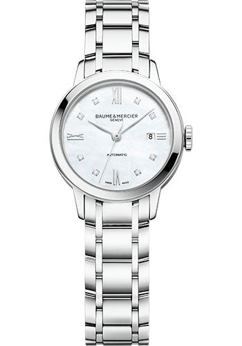 baume-mercier-classima-automatic-watch-date-diamond-set-27-mm-steel-case-diamond-mother-of-pearl-dial-steel-bracelet