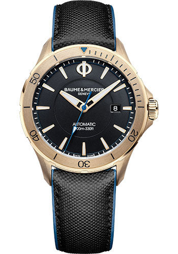 baume-mercier-clifton-club-automatic-watch-date-display-bronze-42-mm-bronze-case-black-dial-black-calfskin-strap