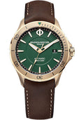 baume-mercier-clifton-club-automatic-watch-date-display-bronze-42-mm-bronze-case-green-dial-brown-calfskin-strap