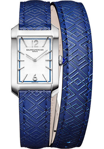 baume-mercier-hampton-quartz-watch-35-x-22-mm-steel-case-silver-dial-blue-calfskin-strap