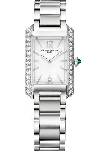 baume-mercier-hampton-quartz-watch-diamond-set-35-x-22-mm-steel-case-silver-dial-steel-bracelet