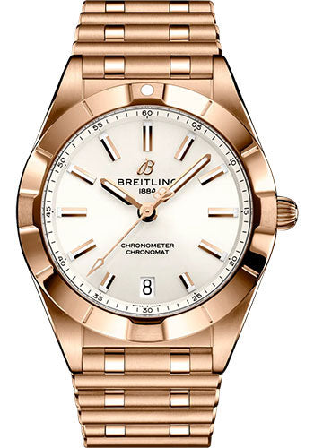 breitling-chronomat-32-watch-18k-red-gold-white-dial-metal-bracelet-r77310101a1r1