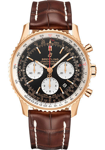 breitling-navitimer-b01-chronograph-43-watch-18k-red-gold-black-dial-brown-croco-strap-folding-buckle-rb0121211b1p2