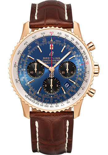 breitling-navitimer-b01-chronograph-43-watch-18k-red-gold-blue-dial-brown-croco-strap-folding-buckle-rb0121211c1p4