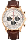 breitling-navitimer-b01-chronograph-46-watch-18k-red-gold-silver-dial-brown-croco-strap-folding-buckle-rb0127121g1p2