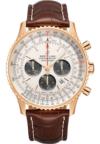 breitling-navitimer-b01-chronograph-46-watch-18k-red-gold-silver-dial-brown-croco-strap-folding-buckle-rb0127121g1p2