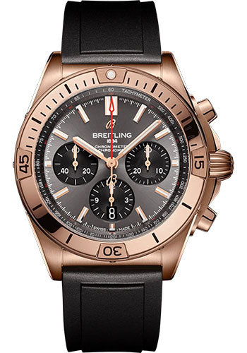 breitling-chronomat-b01-42-watch-18k-red-gold-anthracite-dial-black-rubber-strap-folding-buckle-rb0134101b1s1