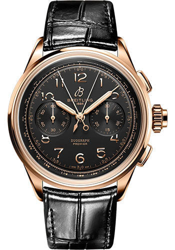 breitling-premier-b15-duograph-42-watch-18k-red-gold-black-dial-black-alligator-leather-strap-folding-buckle-rb1510251b1p1