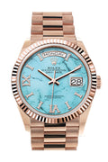 rolex-day-date-36-turquoise-diamond-dial-fluted-bezel-18k-everose-gold-president-watch-128235