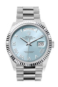 rolex-day-date-36-ice-blue-roman-dial-fluted-bezel-platinum-president-watch-128236