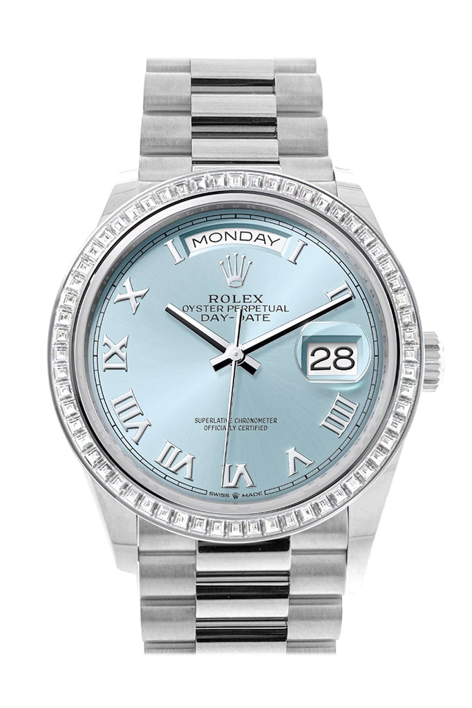 rolex-day-date-36-ice-blue-roman-dial-diamond-bezel-platinum-president-watch-128396tbr