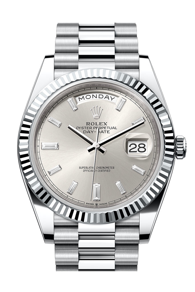 rolex-day-date-40-silver-diamonds-dial-fluted-bezel-platinum-president-mens-watch-228236