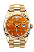 rolex-day-date-36-carnelian-dial-gold-fluted-bezel-yellow-gold-watch-128238