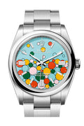 rolex-oyster-perpetual-36-celebration-motif-dial-turquoise-blue-dial-stainless-steel-oyster-126000