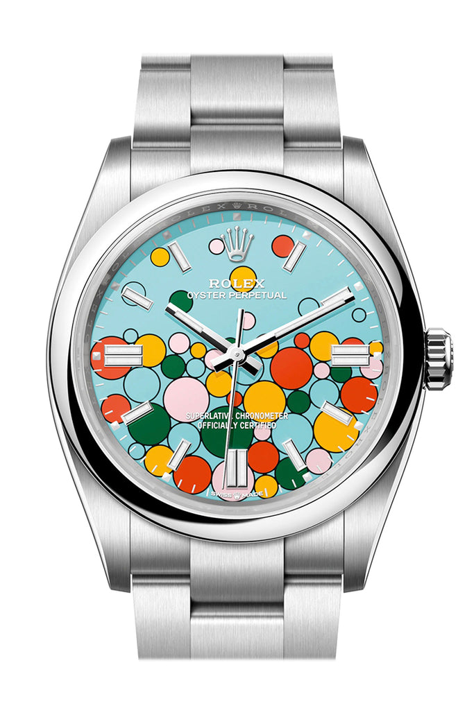 rolex-oyster-perpetual-36-celebration-motif-dial-turquoise-blue-dial-stainless-steel-oyster-126000