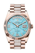 rolex-day-date-36-turquoise-diamond-dial-fluted-bezel-18k-everose-gold-diamond-president-watch-128235