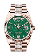 rolex-day-date-36-aventurine-diamond-dial-fluted-bezel-18k-everose-gold-diamond-president-watch-128235