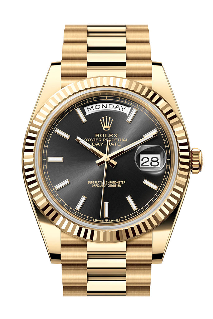 rolex-day-date-40-black-dial-18k-yellow-gold-president-mens-watch-228238