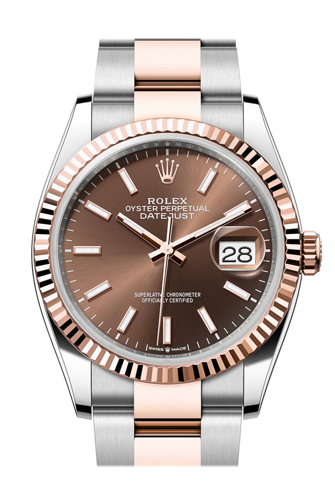 rolex-datejust-36-chocolate-dial-fluted-rose-gold-two-tone-oyster-watch-126231