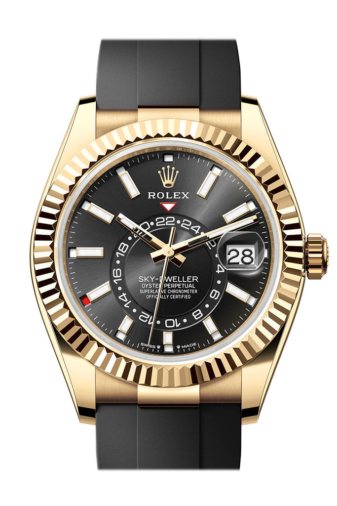 rolex-sky-dweller-42-black-dial-yellow-gold-mens-watch-336238