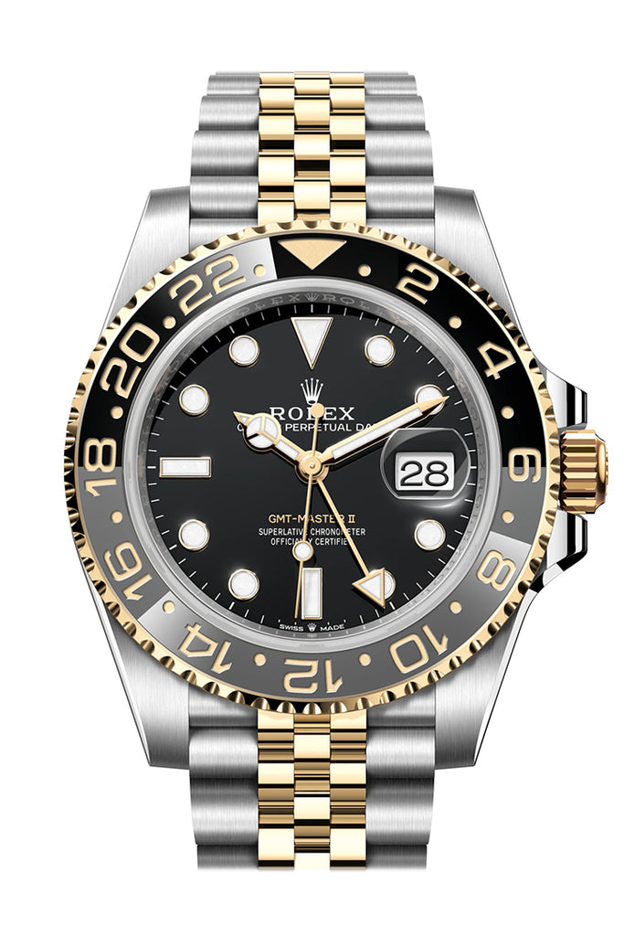 rolex-gmt-master-ii-black-dial-steel-18kt-yellow-gold-mens-watch-126713grnr