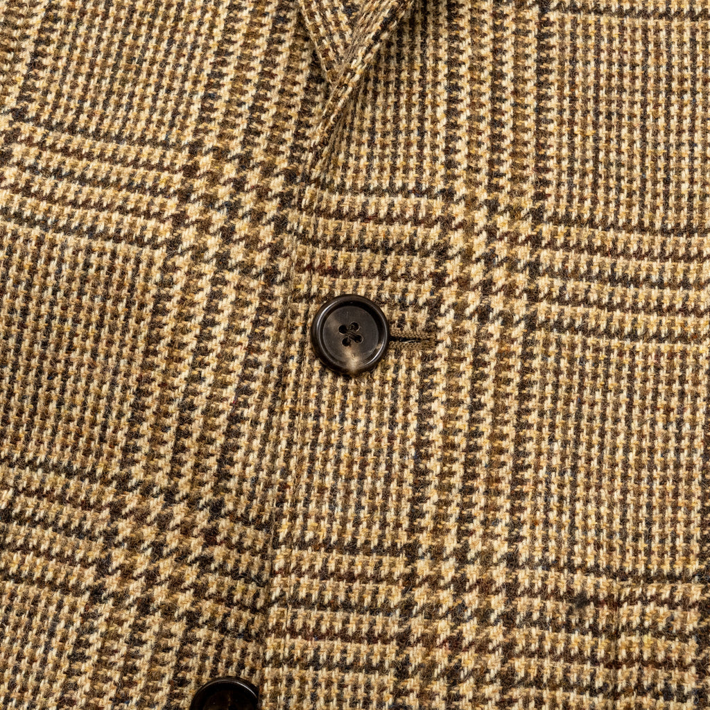 celine-size-34-houndstooth-blazer-wool-brown-green-1