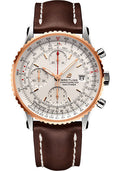 breitling-navitimer-chronograph-41-watch-steel-red-gold-mercury-silver-dial-brown-leather-strap-tang-buckle-u13324211g1x1