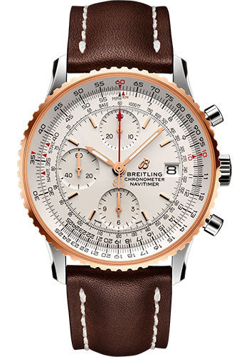 breitling-navitimer-chronograph-41-watch-steel-and-18k-red-gold-silver-dial-brown-calfskin-leather-strap-folding-buckle-u13324211g1x2