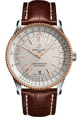 breitling-navitimer-automatic-41-watch-steel-red-gold-silver-dial-brown-croco-strap-folding-buckle-u17326211g1p2