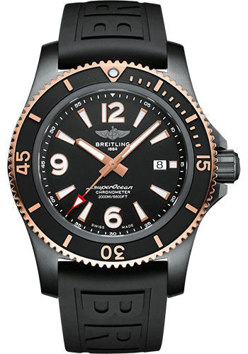 breitling-superocean-automatic-46-black-steel-watch-dlc-coated-steel-and-18k-red-gold-black-dial-black-rubber-strap-tang-buckle-u17368221b1s1