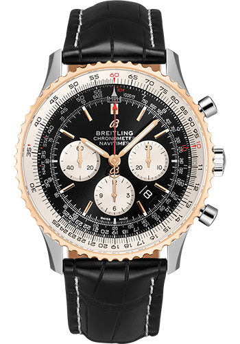 breitling-navitimer-b01-chronograph-46-watch-steel-red-gold-black-dial-black-croco-strap-folding-buckle-ub0127211b1p2