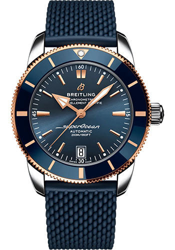 breitling-superocean-heritage-b20-automatic-42-watch-steel-and-18k-red-gold-blue-dial-blue-rubber-strap-folding-buckle-ub2010161c1s1