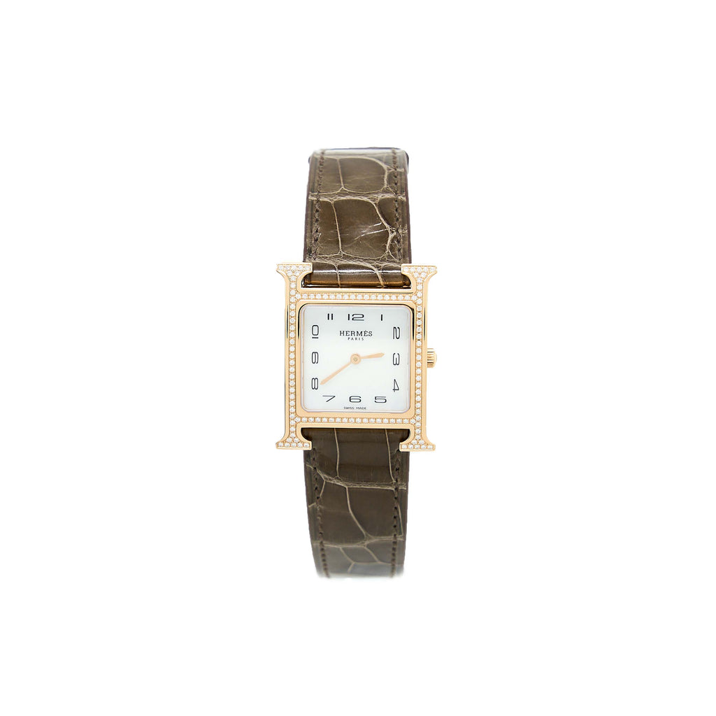 hermes-heure-h-watch-medium-model-30mm-rose-gold-mother-of-pearl-diamond-gem-set-case-alligator-strap