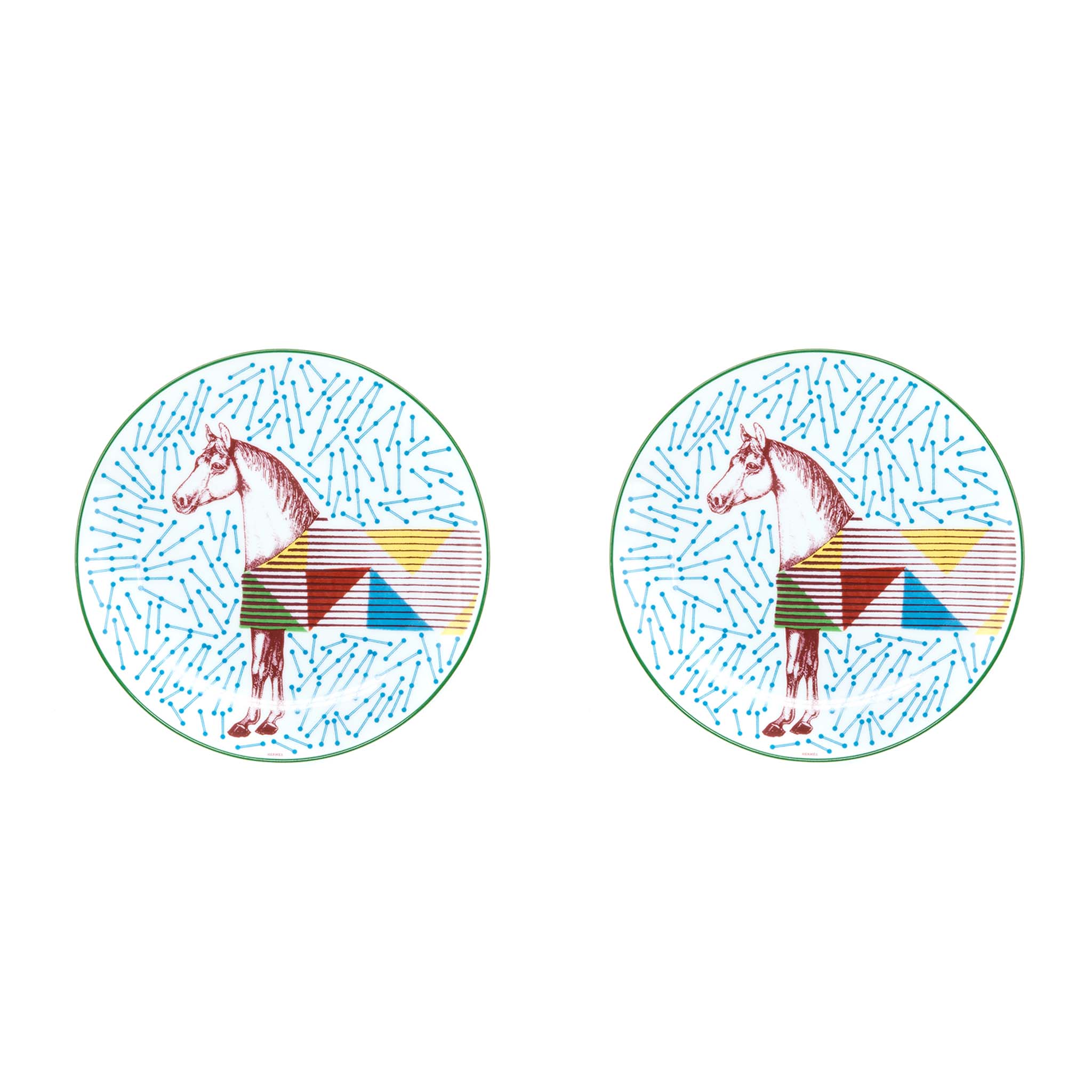 hermes-hippomobile-dessert-plate-sell-in-a-set