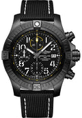 breitling-avenger-chronograph-45-night-mission-watch-dlc-coated-titanium-black-dial-anthracite-calfskin-leather-strap-tang-buckle-v13317101b1x1