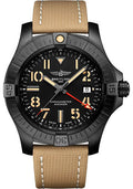 breitling-avenger-automatic-gmt-45-night-mission-watch-dlc-coated-titanium-black-dial-sand-calfskin-leather-strap-tang-buckle-v32395101b1x1