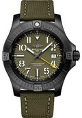 breitling-avenger-automatic-gmt-45-night-mission-limited-edition-watch-dlc-coated-titanium-green-dial-khaki-green-calfskin-leather-strap-folding-buckle-limited-edition-of-2000-v323952a1l1x2