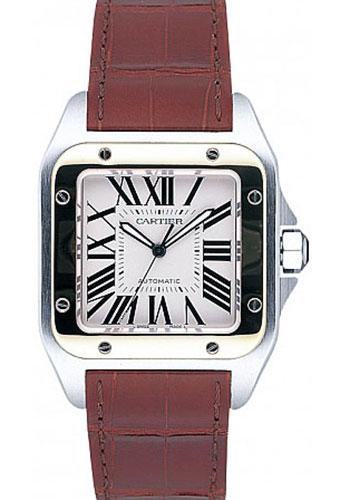 cartier-santos-100-watch-large-steel-and-gold-case-alligator-strap-w20072x7