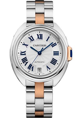 cartier-cle-de-cartier-watch-35-mm-steel-case-silvered-dial-steel-and-pink-gold-bracelet-w2cl0003