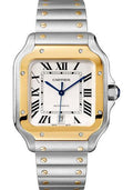 cartier-santos-de-cartier-watch-39-8-mm-gold-and-steel-case-yellow-gold-bezel-silvered-dial-steel-bracelet-w2sa0009