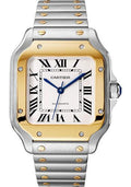 cartier-santos-de-cartier-watch-35-1-mm-yellow-gold-and-steel-case-silvered-dial-steel-bracelet-w2sa0016
