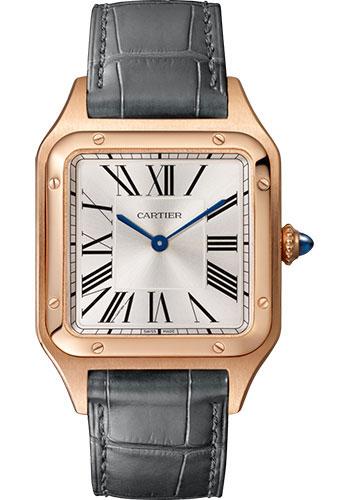 cartier-santos-dumont-watch-43-5-mm-pink-gold-case-silver-dial-gray-strap-wgsa0021