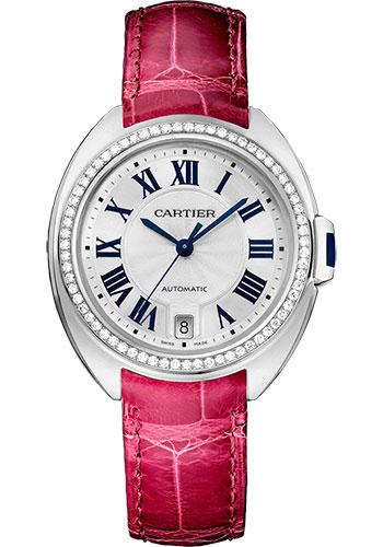 cartier-cle-de-cartier-watch-35-mm-white-gold-diamond-case-diamond-bezel-silver-dial-fuchsia-pink-alligator-strap-wjcl0014