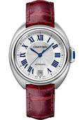 cartier-cle-de-cartier-watch-35-mm-steel-case-silvered-dial-bordeaux-alligator-strap-wscl0017