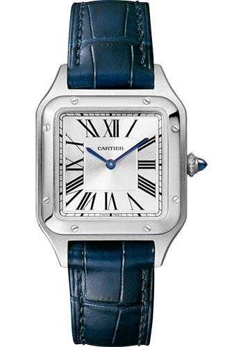 cartier-santos-dumont-watch-38-mm-steel-case-silver-dial-navy-blue-strap-wssa0023